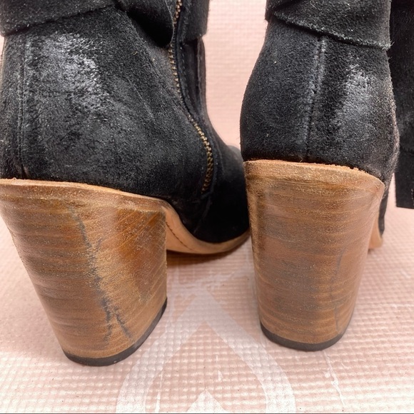 Freebird Leather Riot Black Distressed Boots Rare - Picture 5 of 6